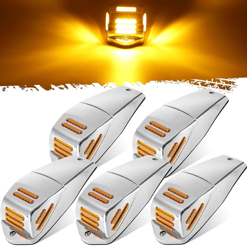 Partsam 5pcs Amber Lens Cab Marker Light Set - Image 1