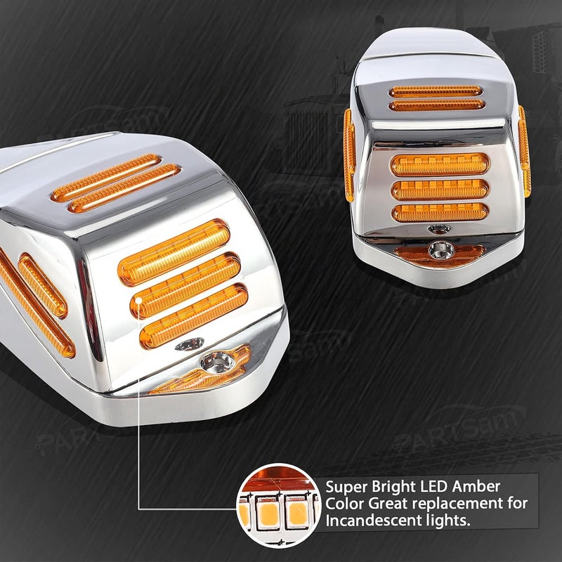 Partsam 5pcs Amber Lens Cab Marker Light Set - Image 4