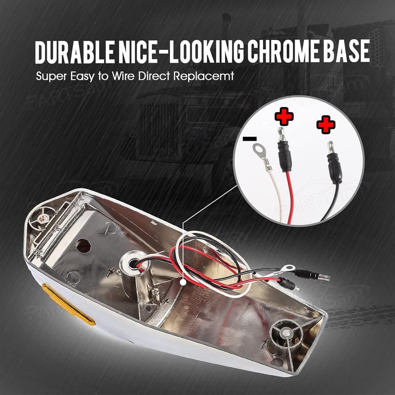 Partsam 5pcs Amber Lens Cab Marker Light Set - Image 5