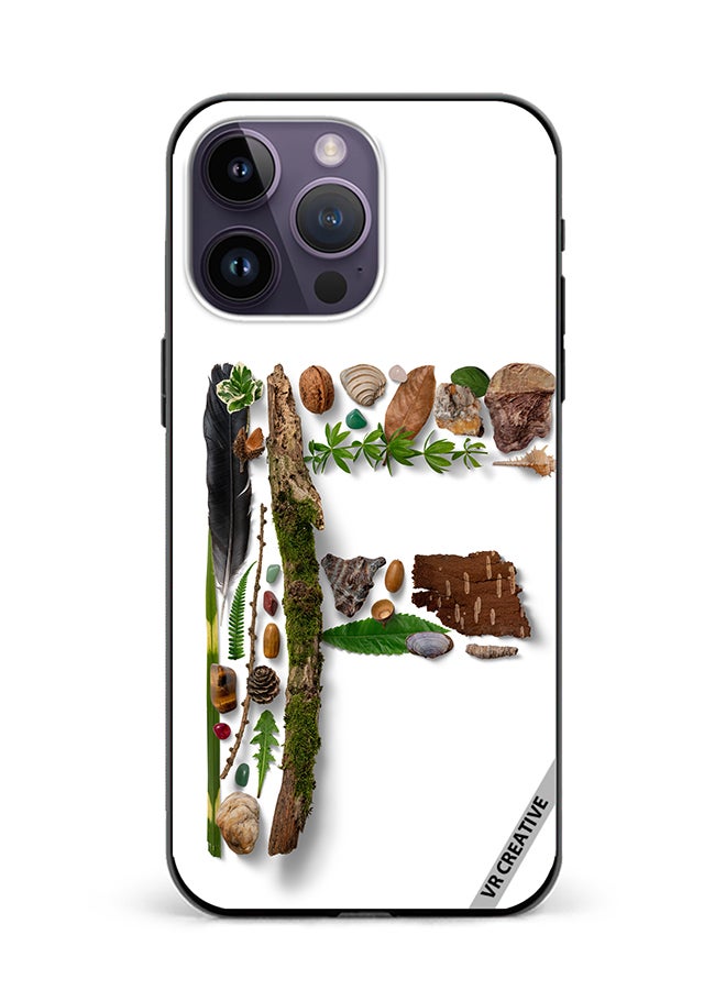 VR CREATIVE Protective Case Cover For Apple iPhone 16 Pro Max Alphabet F Design Multicolour