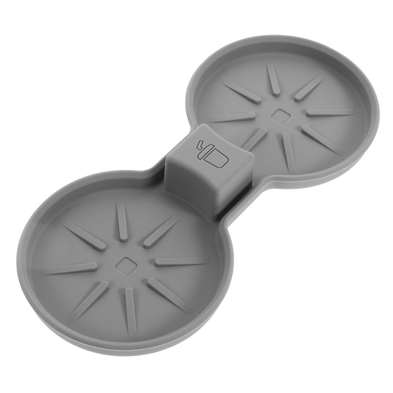 Gray Silicone Car Cup Holder Coaster Set Waterproof Non Slip Automotive Interior Accessories - Image 2