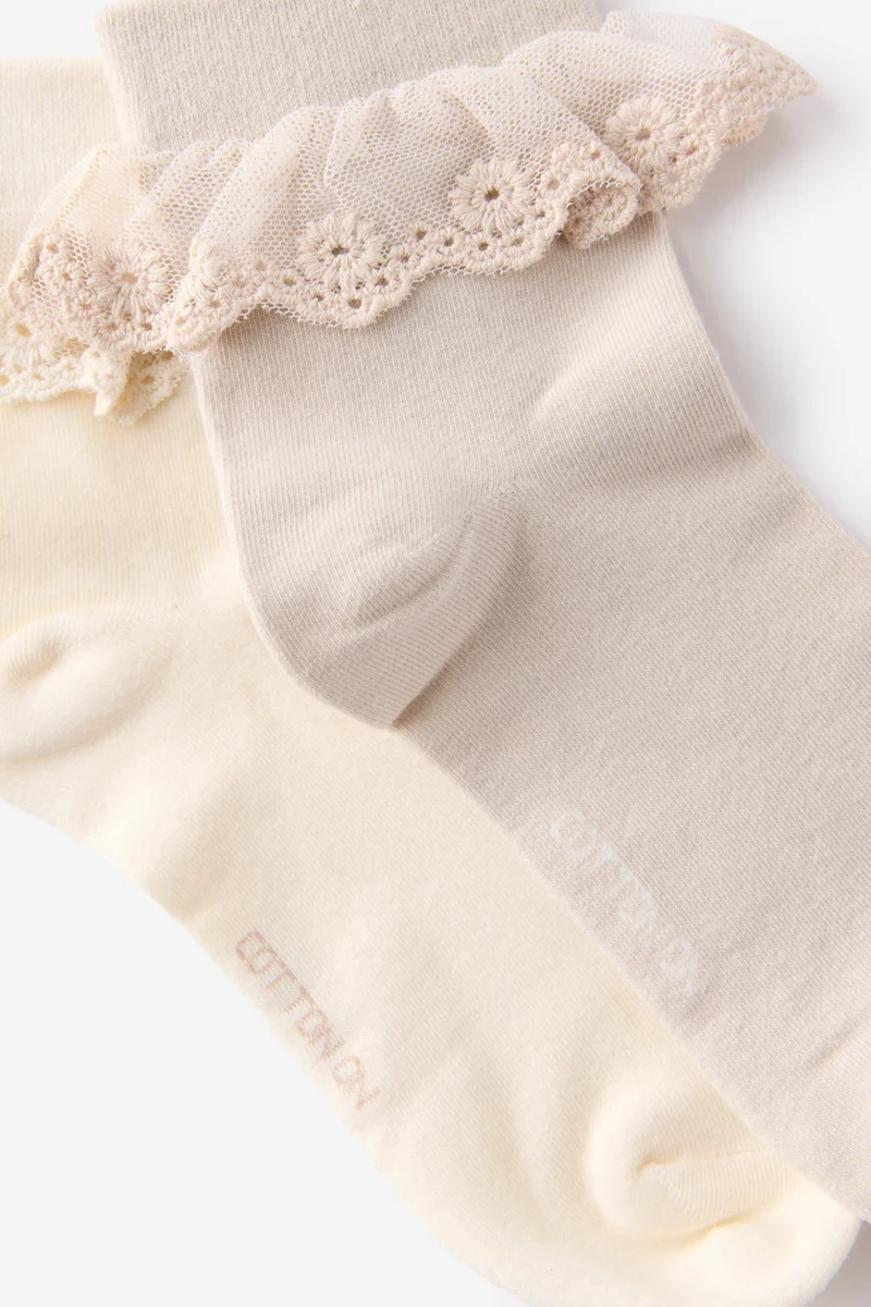 Rubi The Perfect Pair Pretty Frill Sock 2Pk