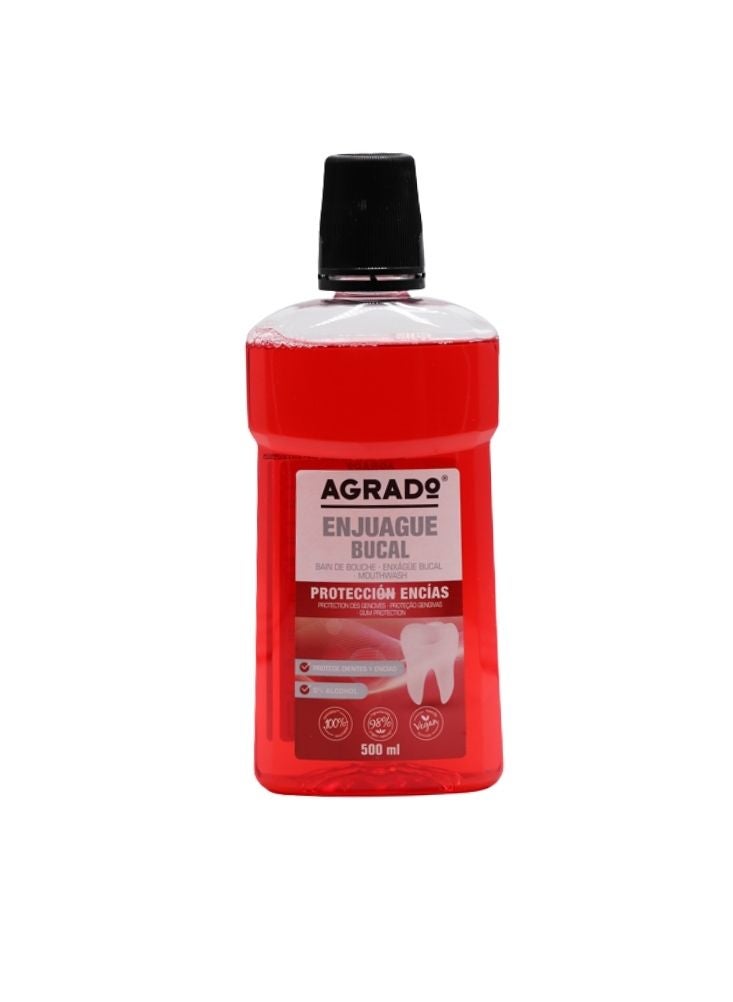 اجرادو غسول فم أغرادو لحماية اللثة - خالي من الكحول، أحمر، ٥٠٠ مل