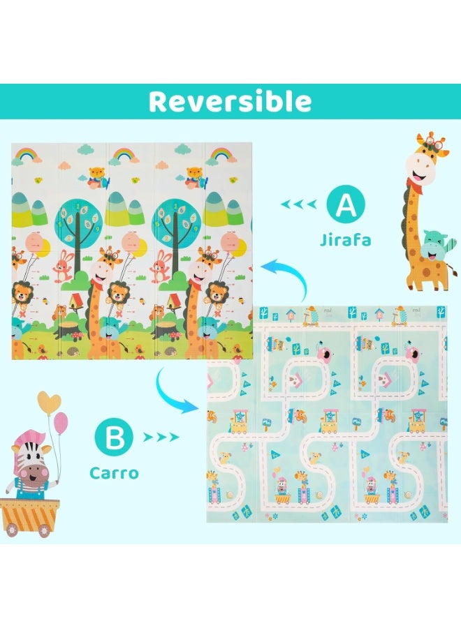 سجادة لعب فوم للأطفال مقاس 180×200 سم مقاومة للماء وجهين - Image 2