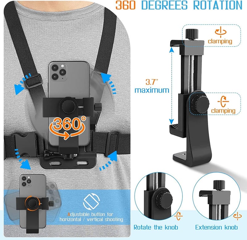 MVPRO Chest Bracket Motorcycle Belt Accessory Compatible with Yii, DjJI Oosmo GoPro Hero 8/7/6/5/4/3 & Other Action Camera - Image 4