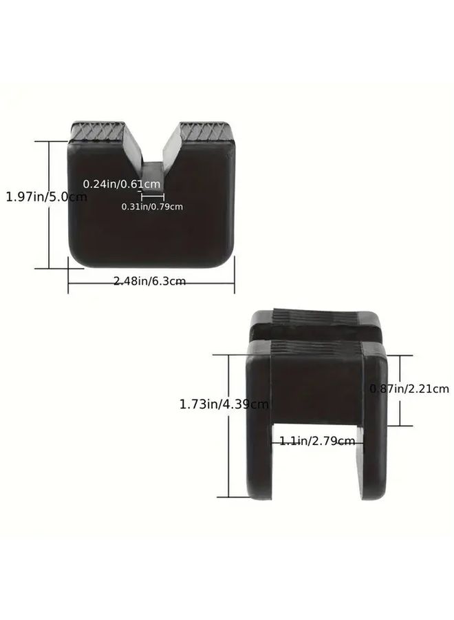 Heavy Duty Jack Stand Pads Non Slip Rubber Base 4 Pcs - Image 2