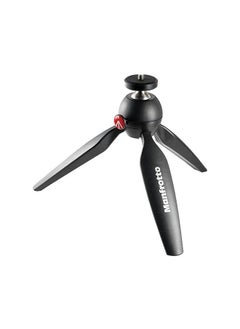 Manfrotto MTPIXI-B PIXI Mini Tripod, Black, with A ZAYKiR Universal Smartphone Tripod Adapter 