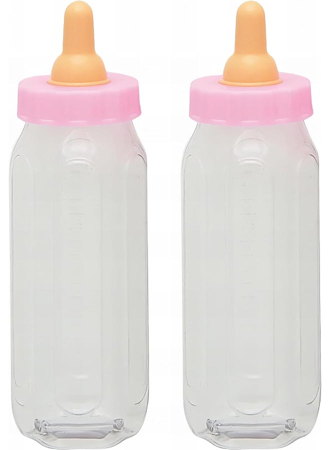 Unique 5" Pink Fillable Baby Bottle Pack Of 2 - Image 1