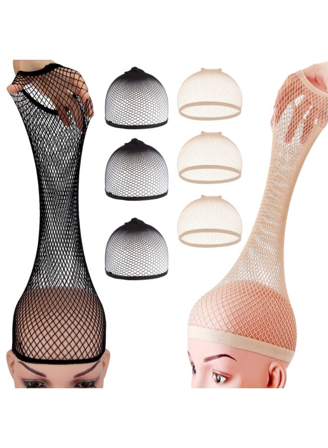 6PCS Women Wig Cap Hair Net for Wig Elastic Mesh Net Wig Caps Wig Cap - Image 1