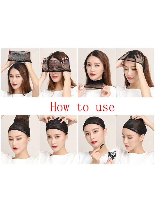 6PCS Women Wig Cap Hair Net for Wig Elastic Mesh Net Wig Caps Wig Cap - Image 4