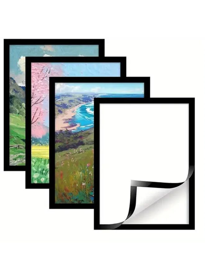 5pcs Silvery Wire Magnetic Photo Frame Self Adhesive Reusable For Home Office Store - Image 5