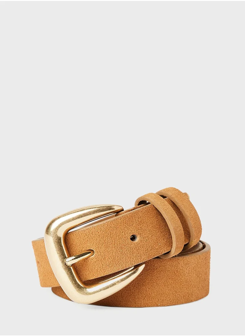 MANGO Suede Belt