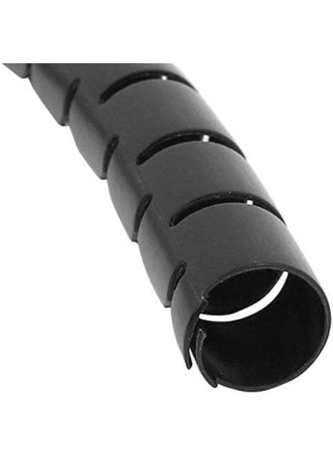 Generic - Cable organizer Spiral cable winder with a large diameter, includes an installation tool, cable management for computer and TV wires at home or office, car cable organizer (2 meters x 25 mm), black - Image 1