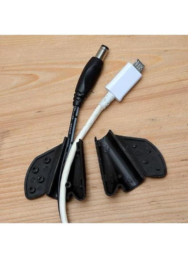 Generic - Cable organizer Spiral cable winder with a large diameter, includes an installation tool, cable management for computer and TV wires at home or office, car cable organizer (2 meters x 25 mm), black - Image 1