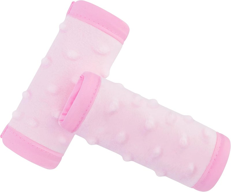 Pro Goleem Car Seat Strap Covers for Babies Girl Soft Car Seat Strap Shoulder Pads for All Car Seats, Stroller, Pushcar, Small Size Designed for Newborn, Pink - Image 1