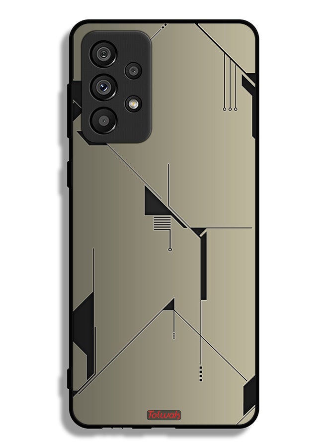Tolwak غطاء حماية سامسونج جالاكسي A73 5G تصميم تجريدي فني رقمي - Image 1