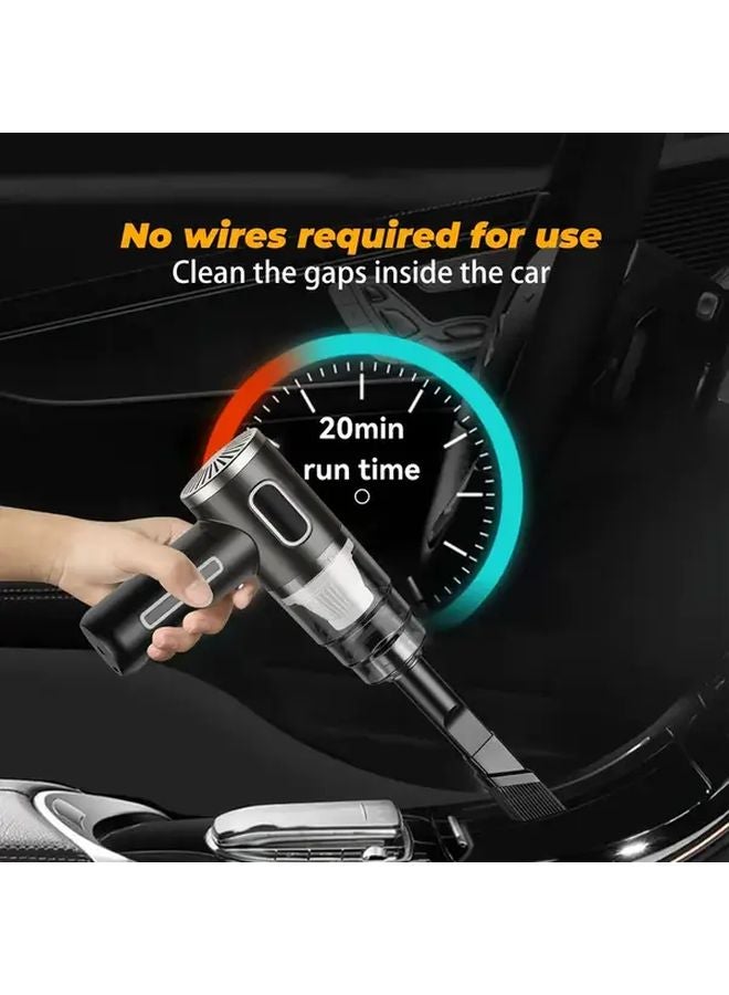 Black Handheld Vacuum Cleaner Portable Cordless Strong Suction for Car Home Office - Image 3