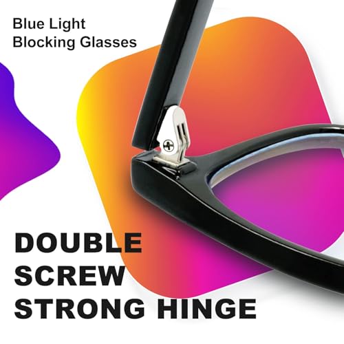 VISOONE 2 Pack Blue Light Blocking Glasses Square with Anti Computer Glare for Gaming Women and Men - Image 5