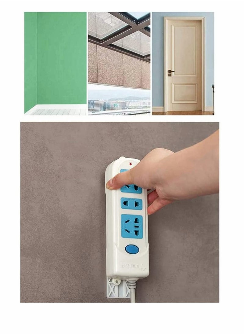 SYOSI Power Strip Fixator, 4 Pack Power Strip Holder Punch Free No Trace Plug Storage Wall Fixer Stand Shelf Cable Management Socket Hanging Organizer for Kitchen Living Room  - Image 5