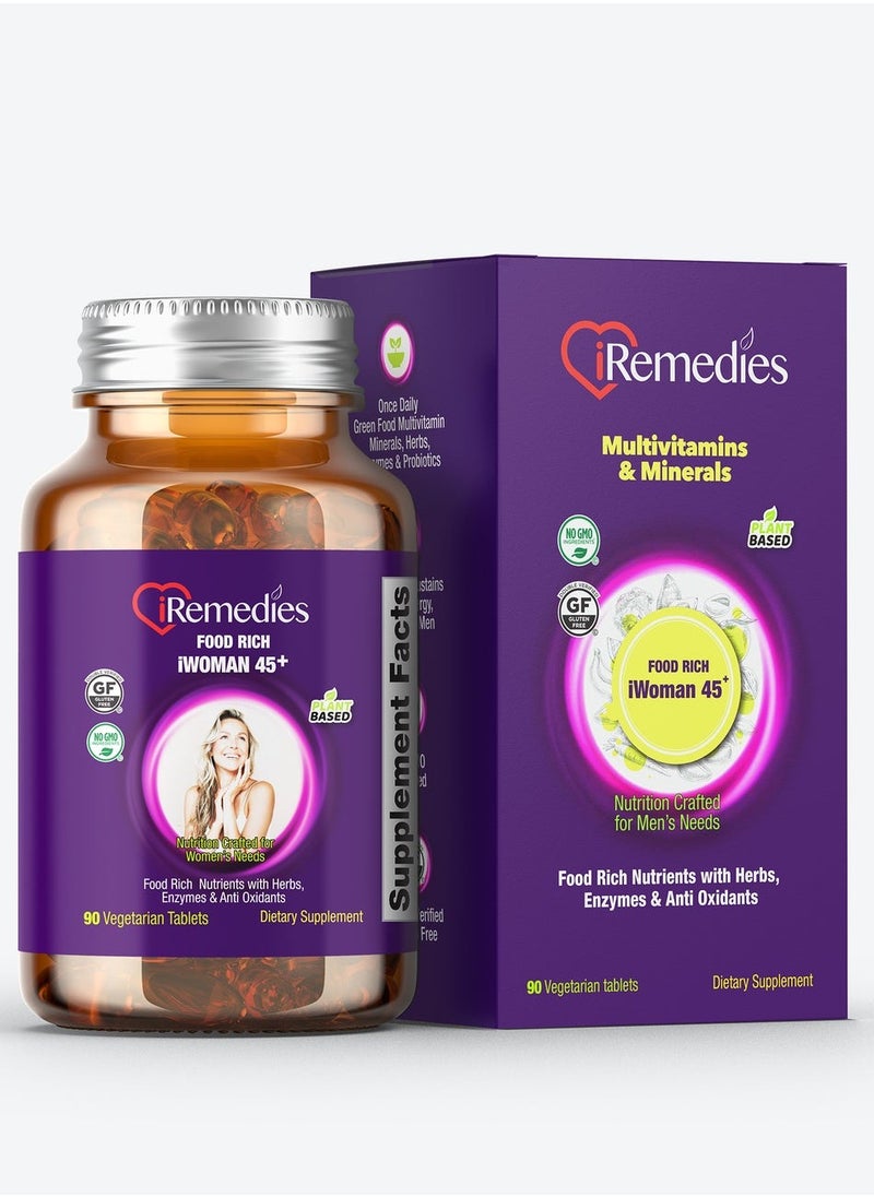 iRemedies iWoman 45+ Multivitamins 90 Vegetarian Tablets  - Image 2