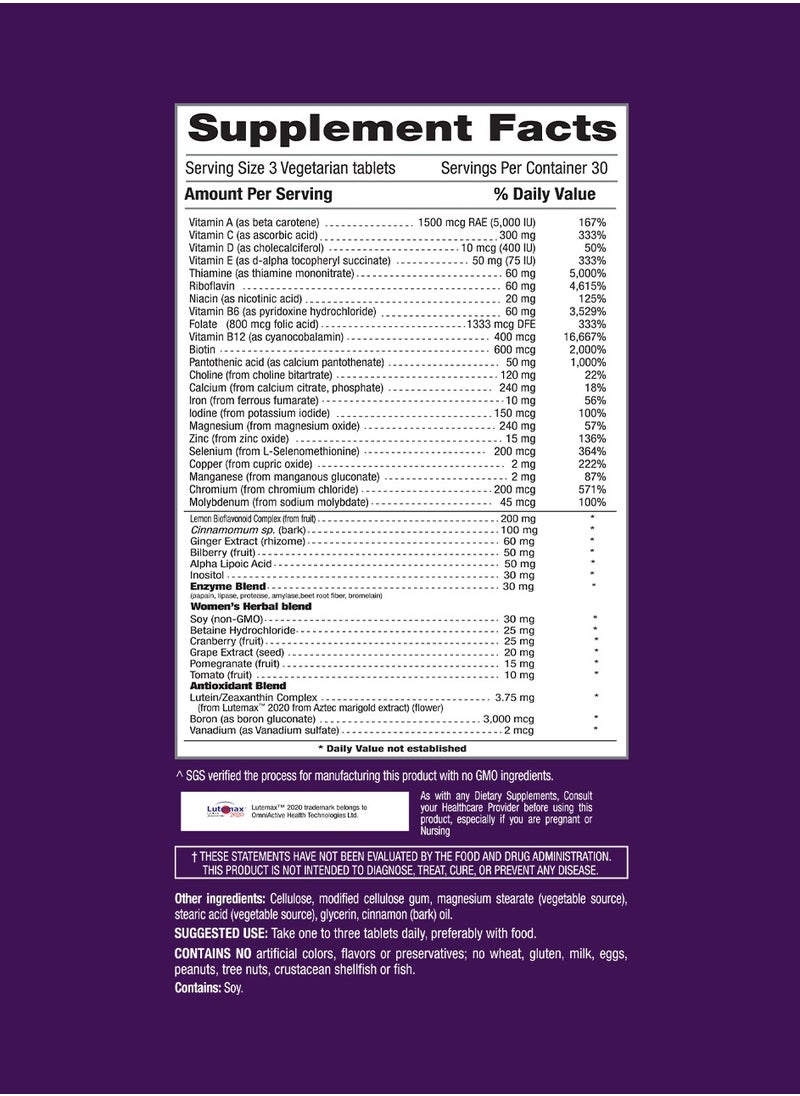 iRemedies iWoman 45+ Multivitamins 90 Vegetarian Tablets  - Image 3