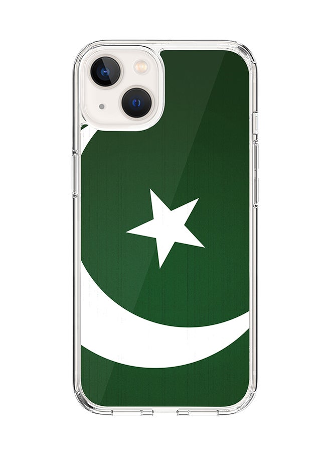 Stylizedd Classic Clear Case for Apple iPhone 15 Hybrid Soft Case Flexible Edges Anti Drop TPU PC Gel Thin Transparent Cover [ Designed for Apple iPhone 15 ] - Flag Of Pakistan Full Print  - Image 1