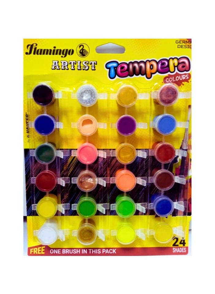 Flamingo ARTIST TEMPERA COLORS (PACK OF 24) - Image 2