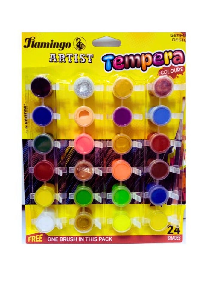 Flamingo ARTIST TEMPERA COLORS (PACK OF 24) - Image 1