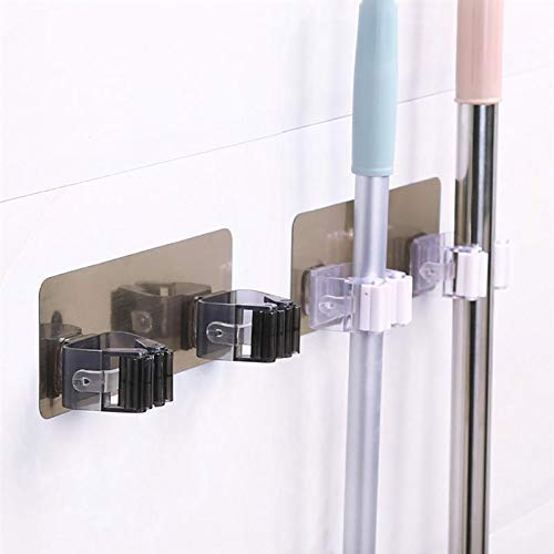 BHADANI SALES Bhadani Sales Magic Sticker Mop and Broom Holder Wall Mounted Self Adhesive Hanging Tool Multipurpose Wall Mounted Organizer Storage Hooks and Brooms 18 X 7 X 3 cm 2 Holders - Image 2