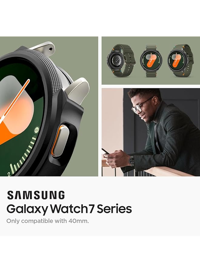 Spigen Liquid Air Armor Designed For Samsung Galaxy Watch 7 40Mm Case Flexible Lightweight Tpu Cover 2024 Matte Black - Image 2