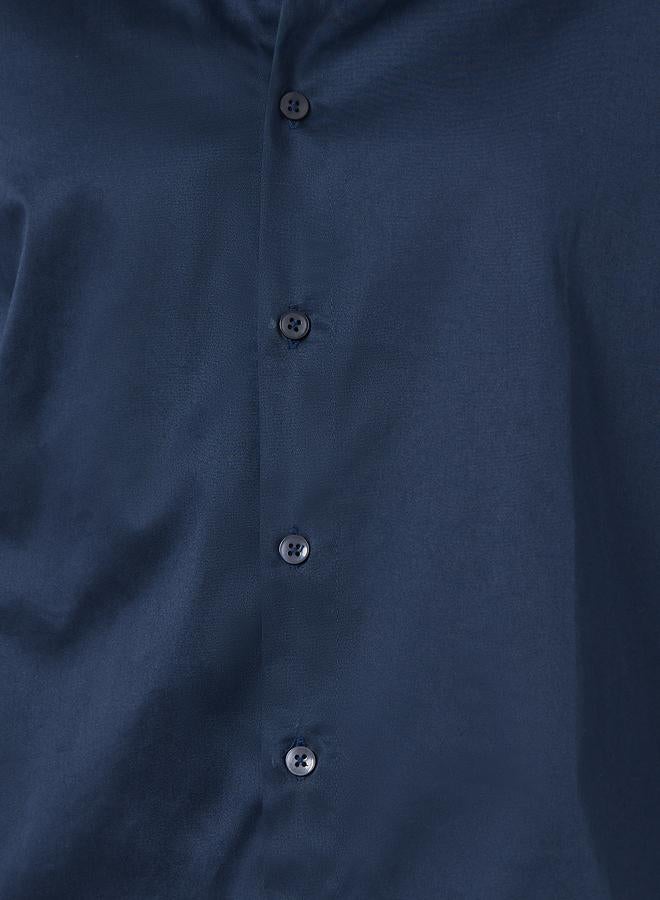 Styli Satin Slim Fit Tailored Long Sleeve Shirt - Image 3