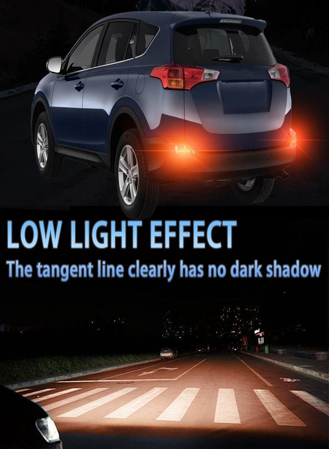 PGTOPONE Upgrade LED Rear Bumper Reflectors Light Fog Brake Tail Lamps Compatible with Toyota RAV4 2013 2014 2015 Replace OEM Stock Reflector Sequential Turn Signal Light (Smoked) - Image 5