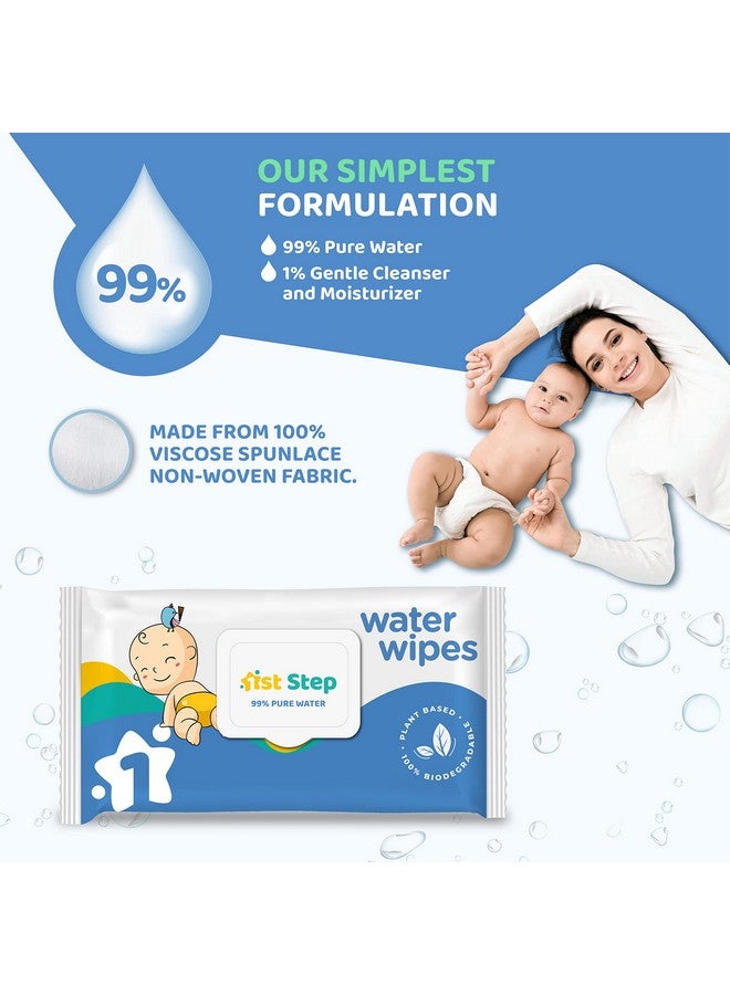 1st Step 99% Pure Water Baby Wipes With Lid I Dermatologically Tested | Plant Based - 100% Biodegradable Wipes For Babies | Super Thick Polyester Free Wet Wipes For Baby I Paraben Free With Aloevera & Calendula Extract | Alcohol Free Baby Wipes |72 Pcs/Pack - Pack Of 4 Combo - 288 Wipes - Image 2