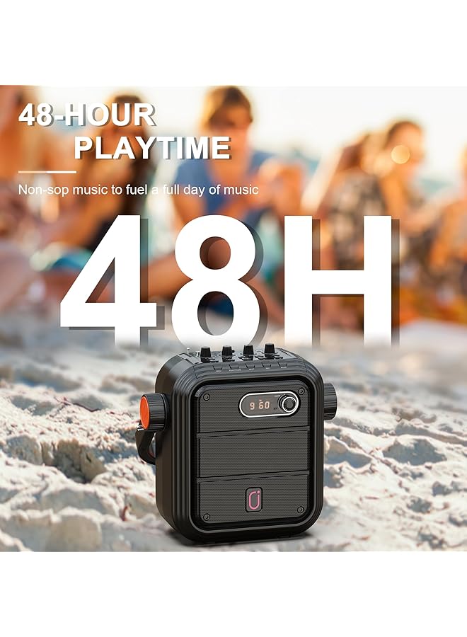 erorex Karaoke Machine Karaoke Speaker With Microphone Portable Bluetooth Speaker Karaoke Set Rechargeable Pa System With Fm Radio Audio Recording Tws Remote Control Supports Tf Card Usb - Image 4