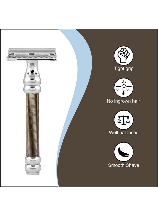 PEARL Men Shaving Double Edge Butterfly Safety Razor Sbf-11 (Gold Black) - Image 3
