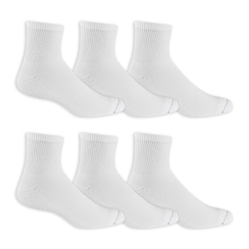 Dr. Scholl's جوارب د. سكولز للرجال لمرضى السكري والدورة الدموية - عبوات من 4 إلى 6 أزواج، جوارب مريحة لإدارة الرطوبة بدون ضغط، أبيض، مقاس 7-12 أمريكي - Image 1