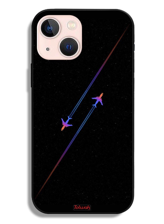 Tolwak Apple iPhone 13 mini Protective Case Airplanes Art - Image 2