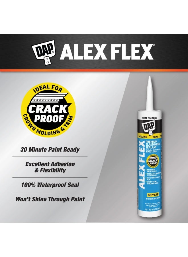 Dap Alex Flex White Premium Molding & Trim Siliconized Sealant Exterior Interior 300 ML - Image 2