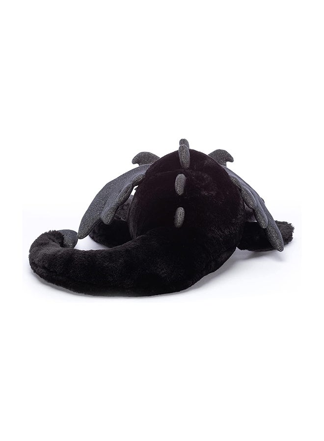Jellycat Onyx Dragon Plush Toy – Soft Black Dragon with Grey Wings, Lying Fantasy Stuffed Animal for Kids, Gifts and Room Decor - Image 3