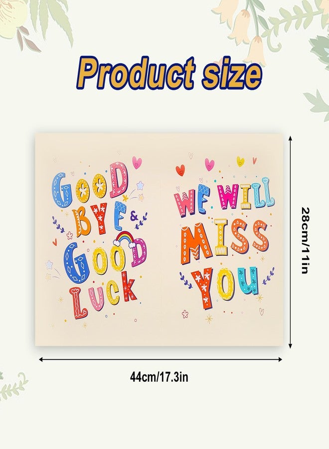 NQEUEPN Giant Greeting Card Farewell, 11x17.3 Inch Large Going Away Card with Envelope Coworkers We'll Miss You Leaving Goodbye Good Luck Jumbo Big Huge Card for Colleague Friends Gift (Yellow) - Image 2