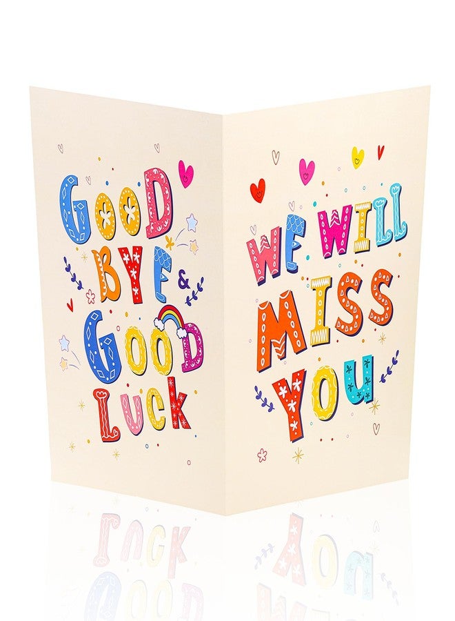 NQEUEPN Giant Greeting Card Farewell, 11x17.3 Inch Large Going Away Card with Envelope Coworkers We'll Miss You Leaving Goodbye Good Luck Jumbo Big Huge Card for Colleague Friends Gift (Yellow) - Image 1