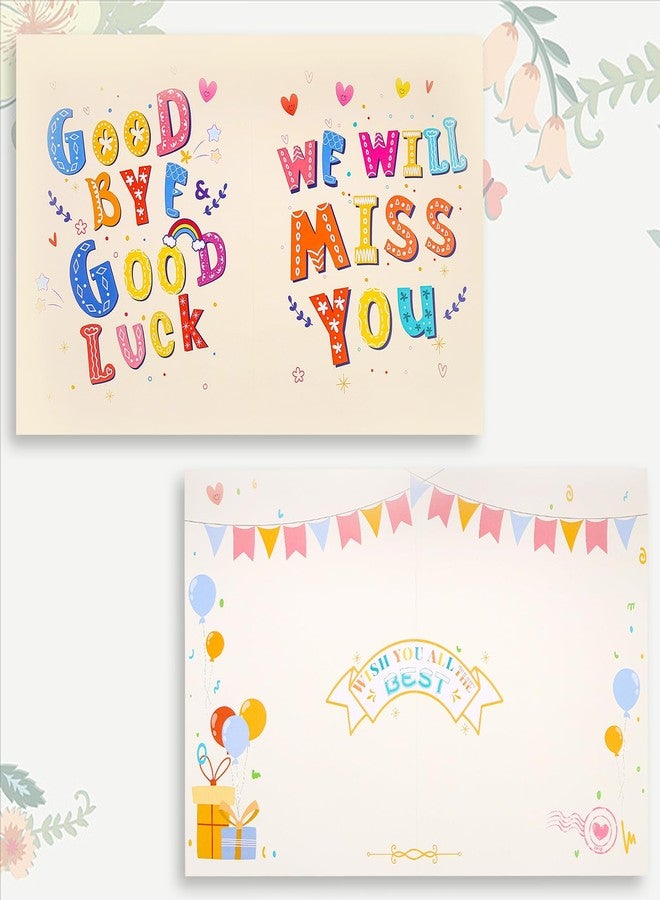 NQEUEPN Giant Greeting Card Farewell, 11x17.3 Inch Large Going Away Card with Envelope Coworkers We'll Miss You Leaving Goodbye Good Luck Jumbo Big Huge Card for Colleague Friends Gift (Yellow) - Image 3