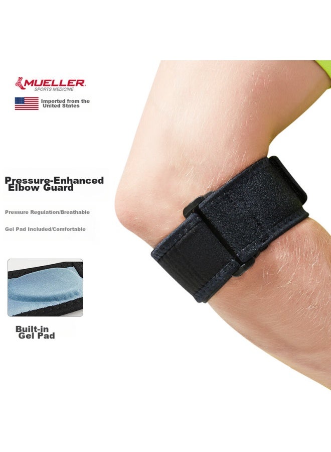Mueller Mueller Sports Elbow Support, Tennis Elbow Pad, Gel Pad, Compression Protection, Sprain And Strain Prevention, Adjustable Elbow Joint Brace, 70207 - Image 1