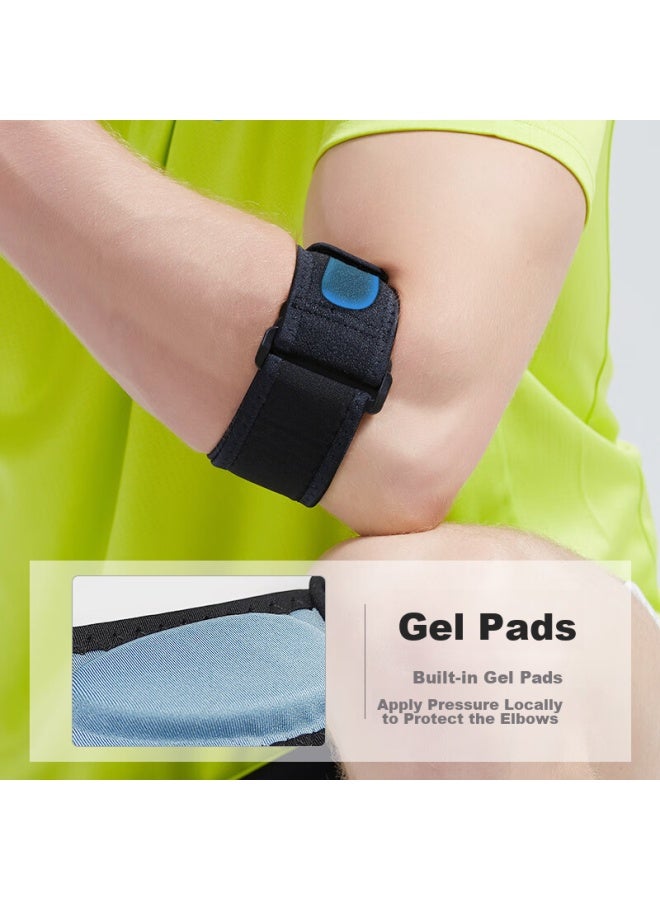 Mueller Mueller Sports Elbow Support, Tennis Elbow Pad, Gel Pad, Compression Protection, Sprain And Strain Prevention, Adjustable Elbow Joint Brace, 70207 - Image 2