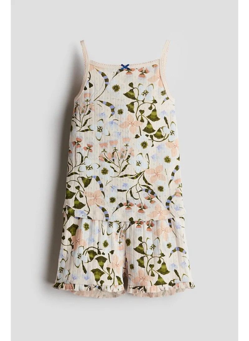 اتش اند ام Printed pointelle pyjamas