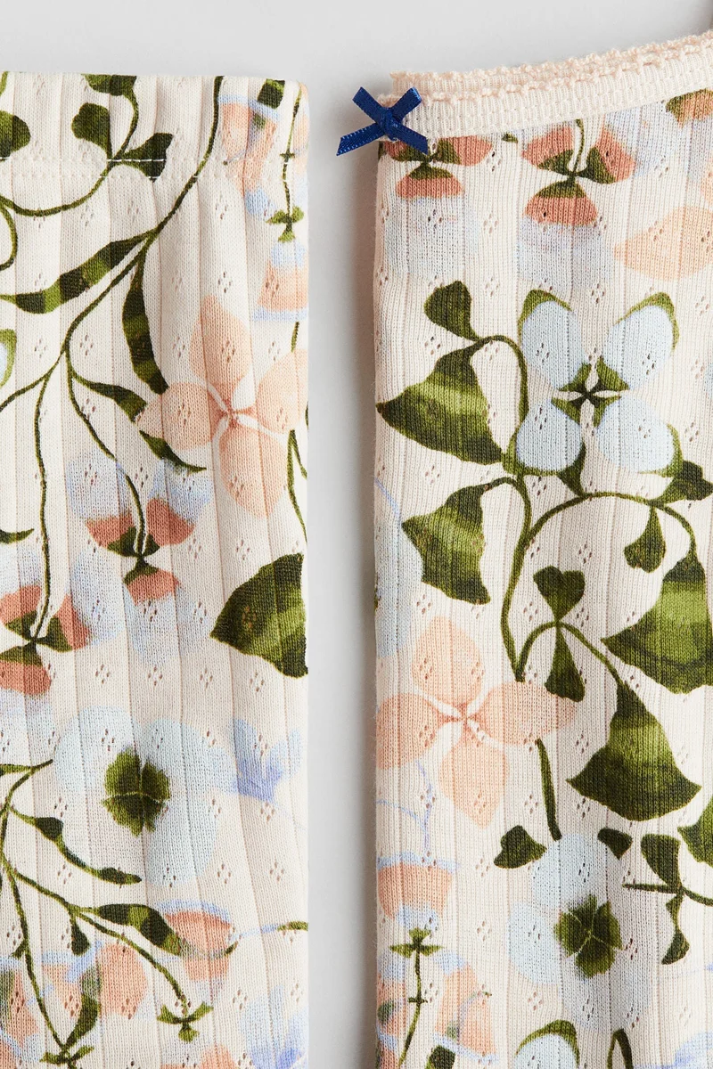 اتش اند ام Printed pointelle pyjamas