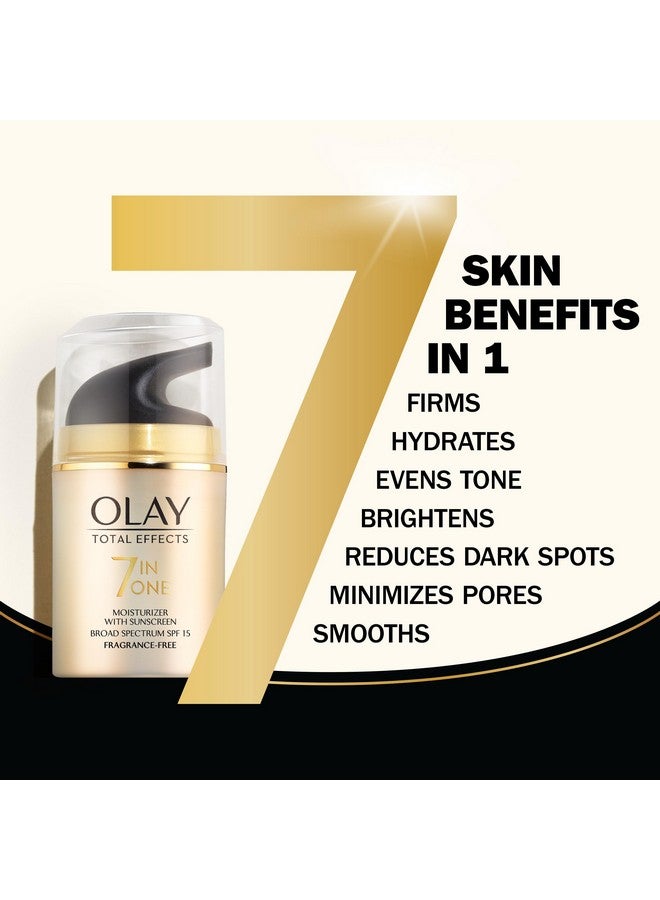 مرطب الوجه المضاد للشيخوخة OLAY Total Effects 7 في 1 مع عامل حماية من الشمس 15، خالٍ من العطور، 1.7 أونصة - Image 2