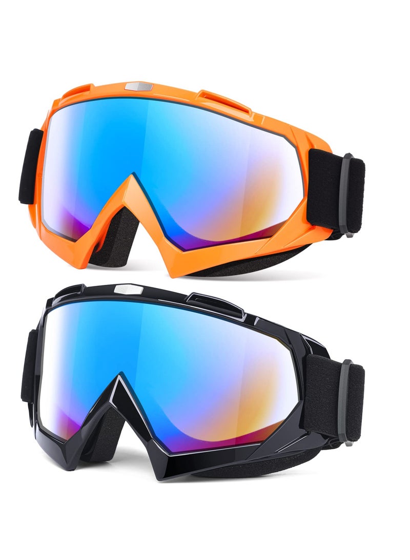 KASTWAVE Adult Dirt Bike Goggles, KASTWAVE 2-Pack ATV Motorcycle Goggles for Youth, Dirt Bike Goggles, Windproof ATV Goggles, Dust Proof Racing Goggles for Child, Youth, Teens, Men and Women - Image 1