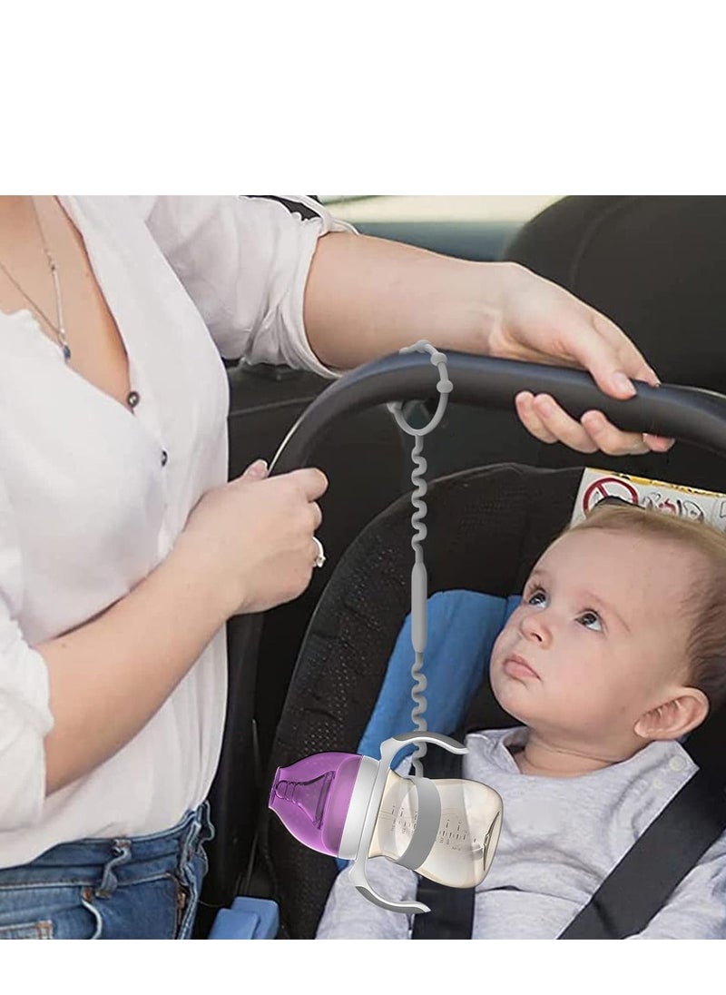 DMG TECH - 5PS Pacifier Chains, Toy Straps for Baby, Pacifier Holder Clip with self-Adjusting Bayonet, Pure Silicone Material Without BPA, Can be Used for teethers, Feeding Bottles, Toys, Baby Cribs, high Chairs - Image 1