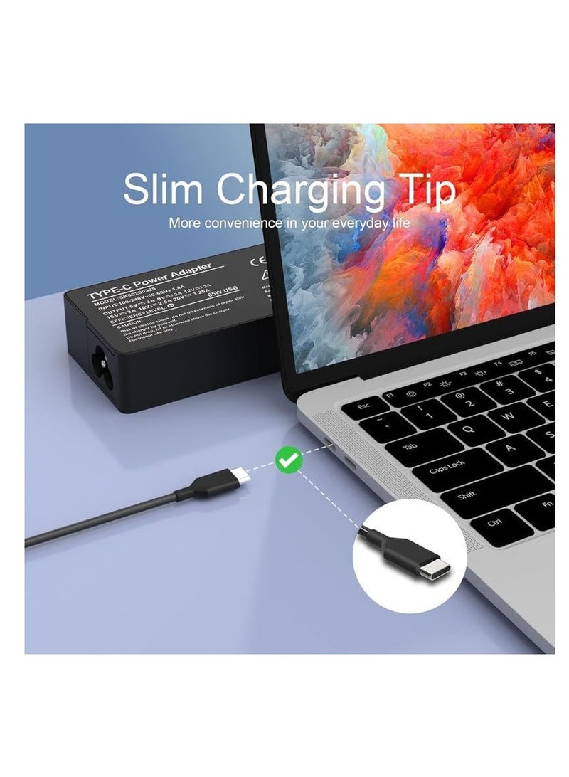 Terabyte 20V 3.25A 65W Power Adapter Charger Thunder Type-C Port Laptop Cable, The plug - Image 2